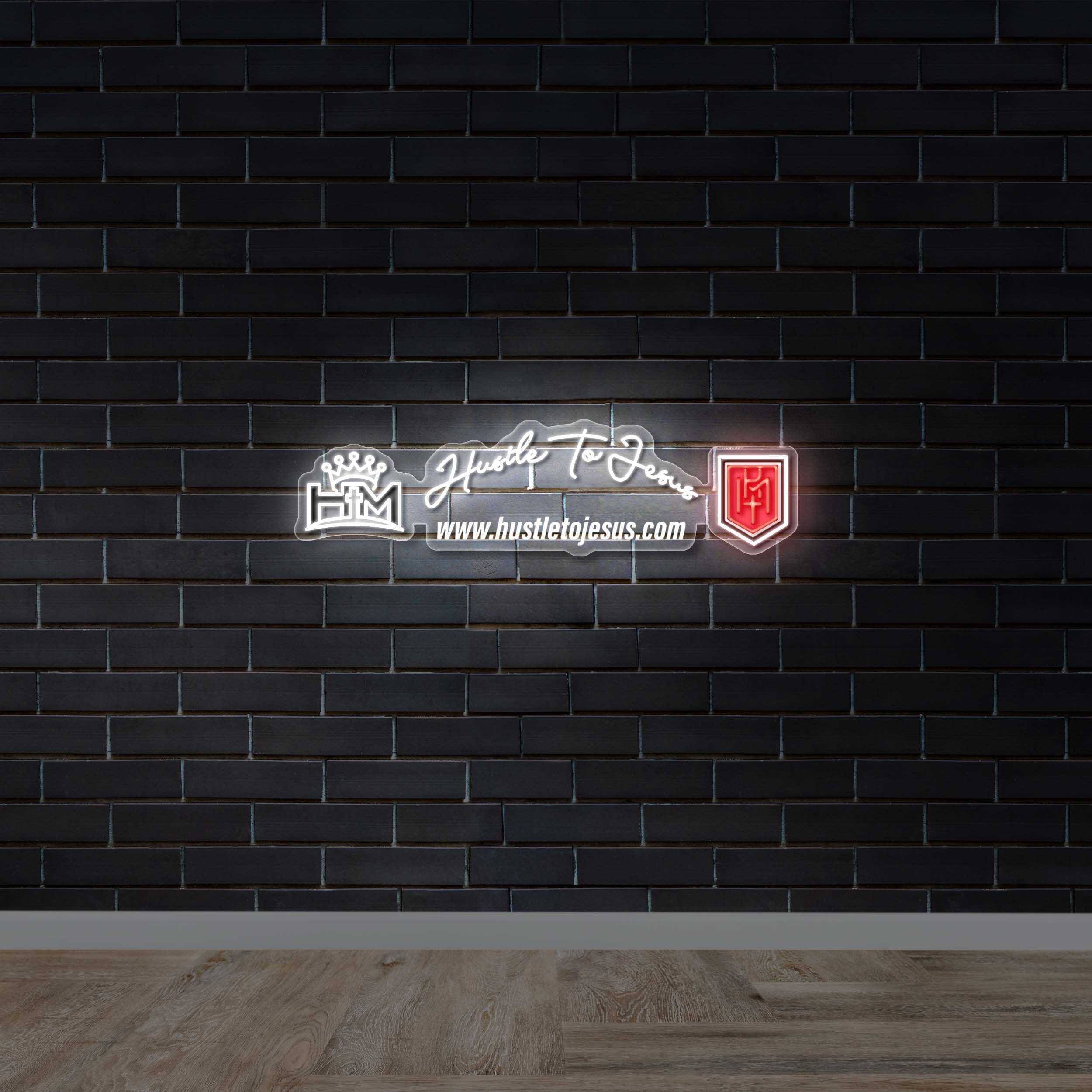 Hustle To Jesus – Premium Neon Artwork