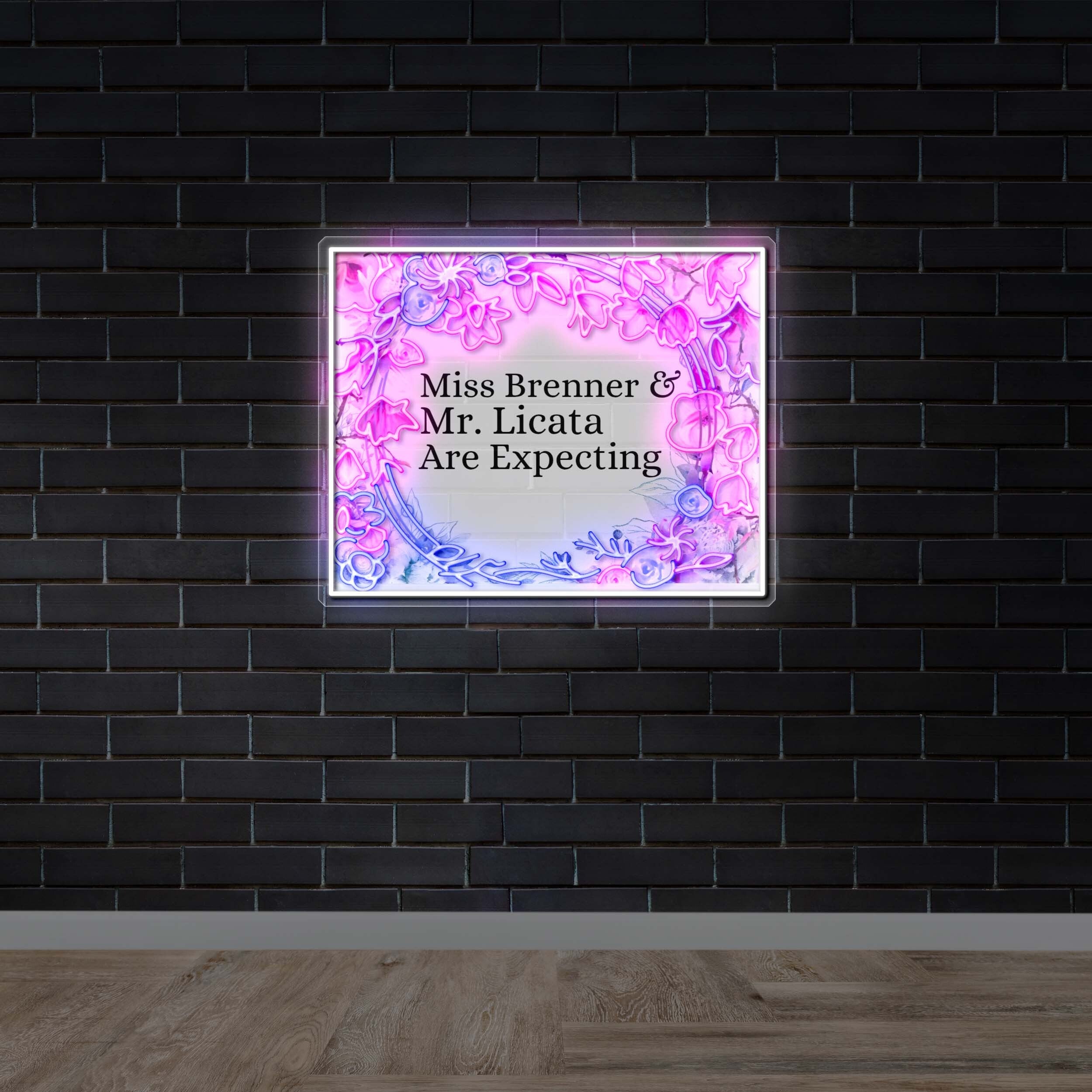 Ms. Brenner & Mr. Licata - Premium Neon Artwork