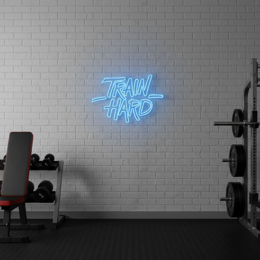 Train Hard - Gym LED Neon Sign