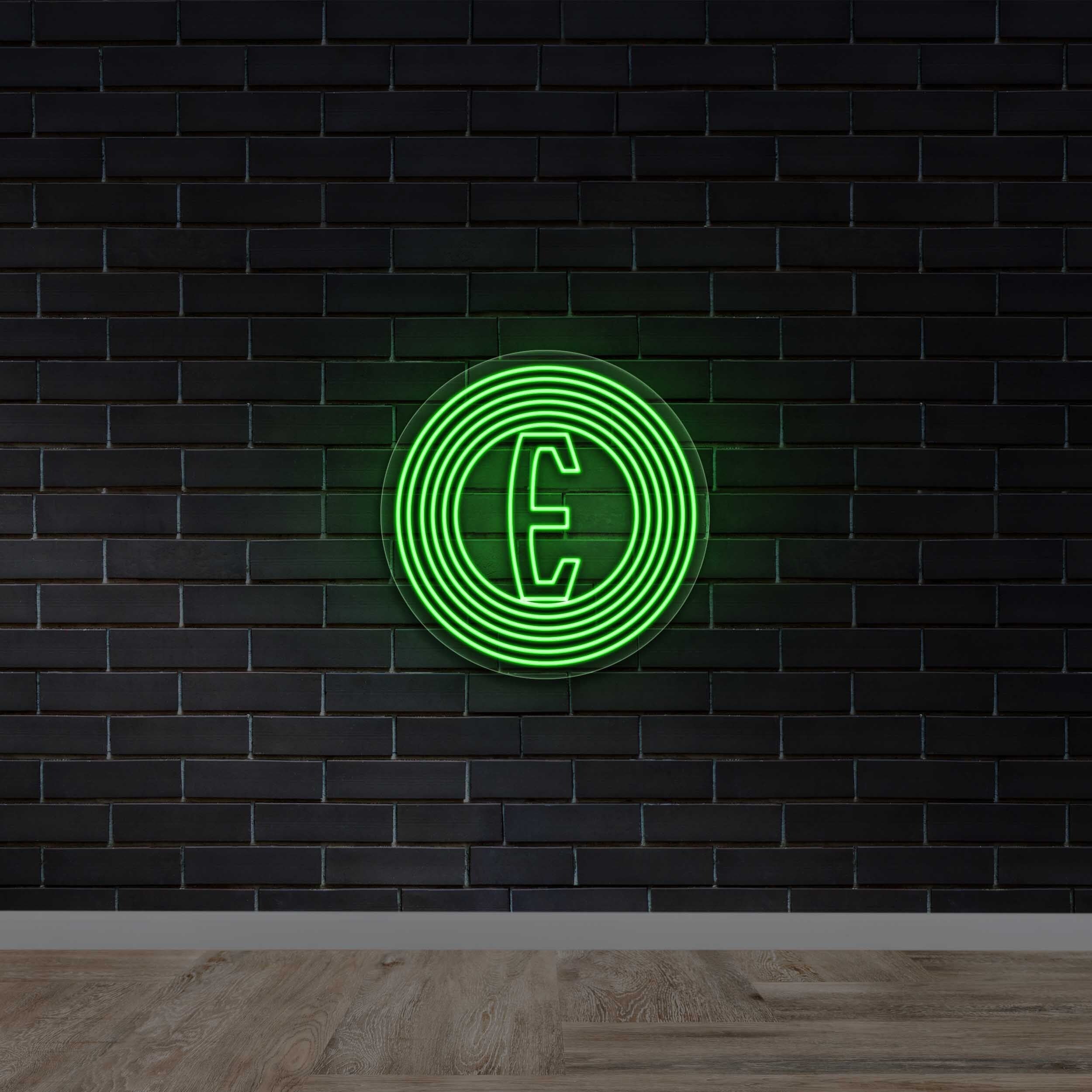 E - Premium Neon Artwork