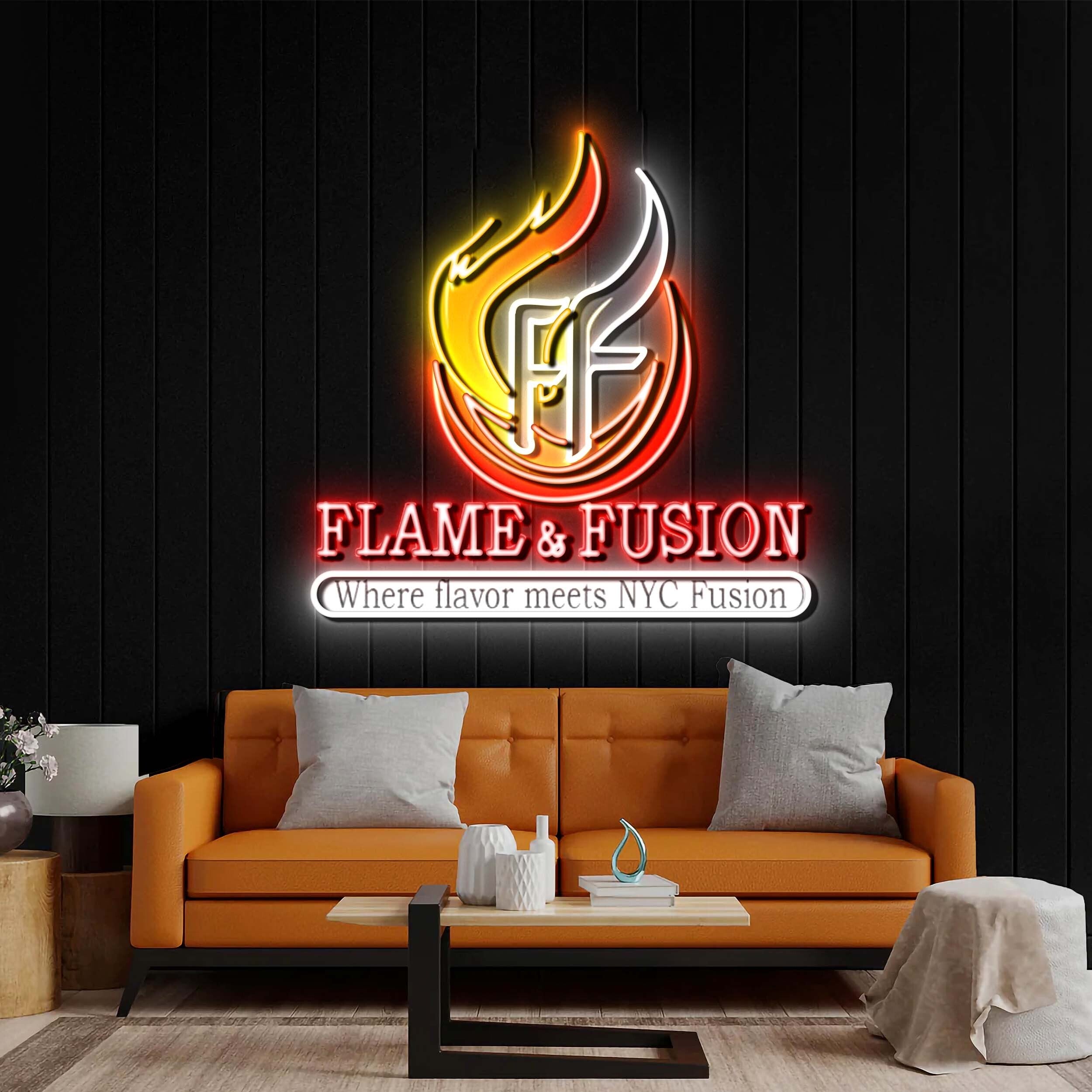 Flame & Fusion - Premium Neon Artwork