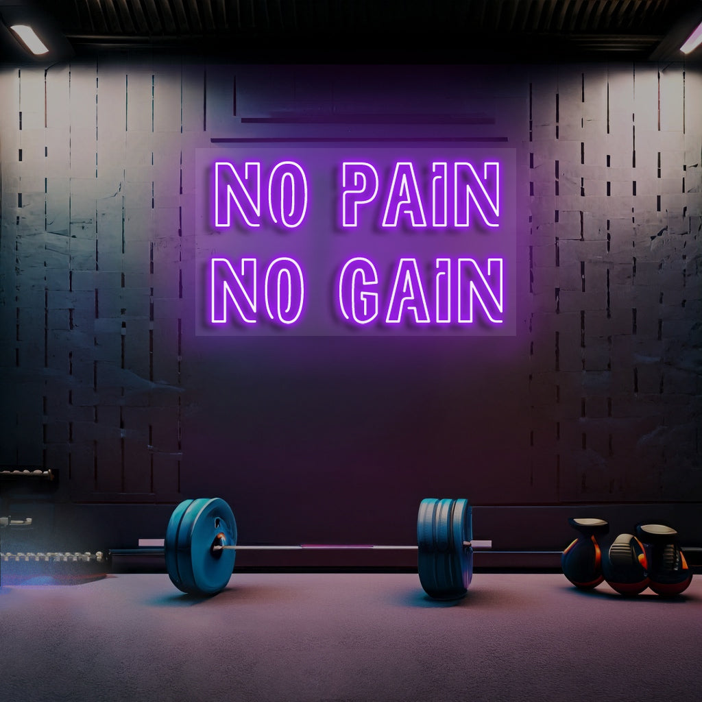 No Pain No Gain - Premium Neon Artwork