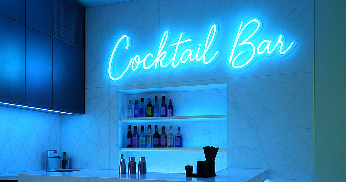 best neon bar sign designs for home