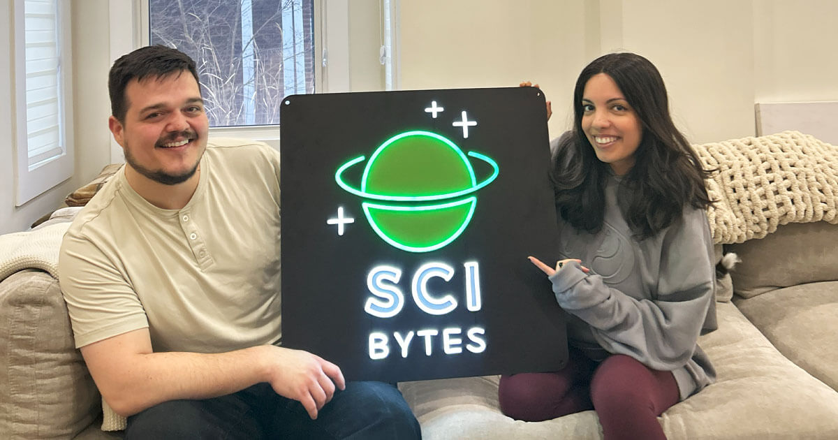 scibytes custom logo neon sign