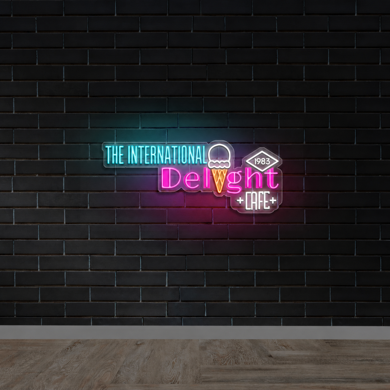 THE INTERNATIONAL DELIGHT CAFE - Premium Neon Artwork