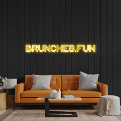 Custom Neon: BRUNCHES.FUN
