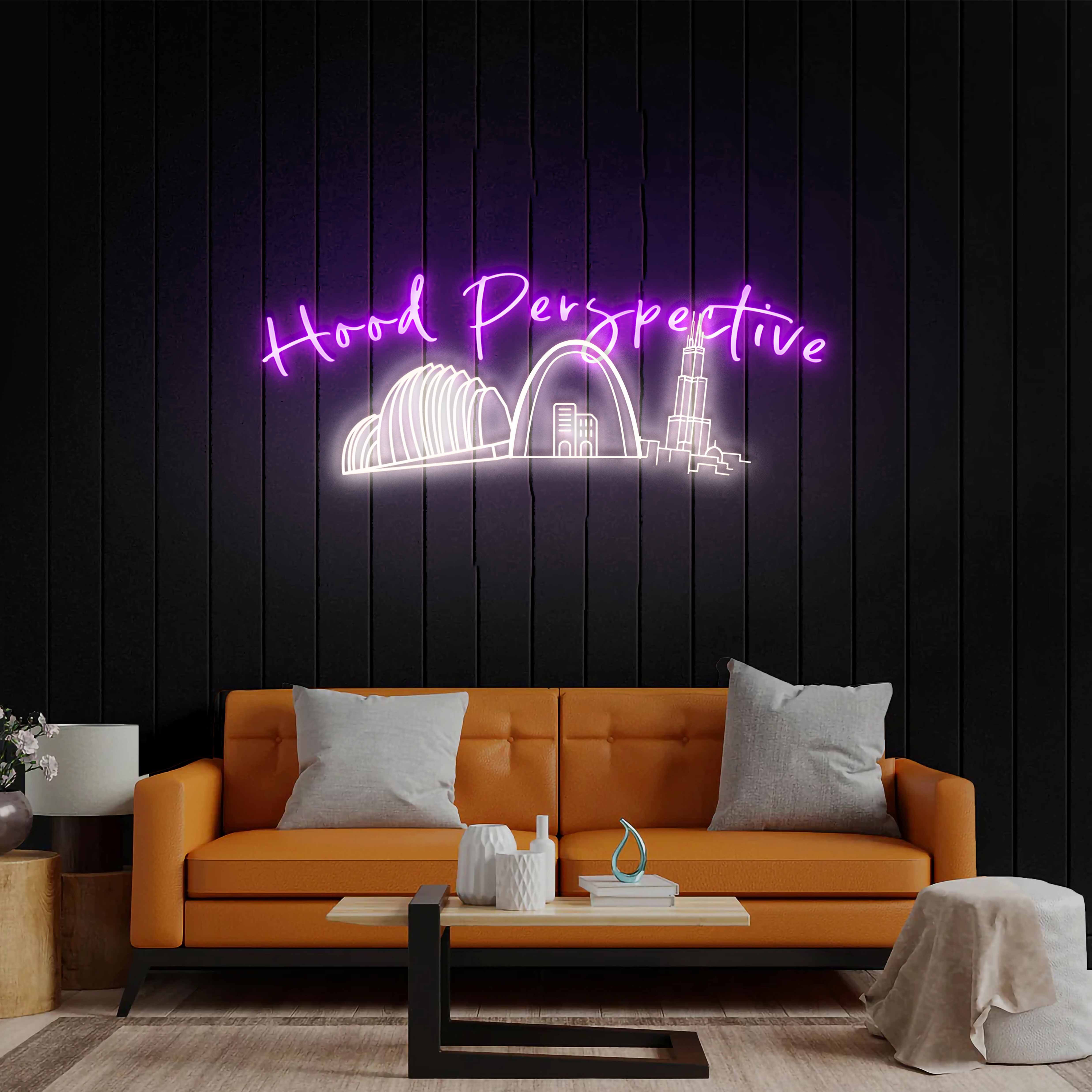 Hood Perspective - Premium Neon Artwork