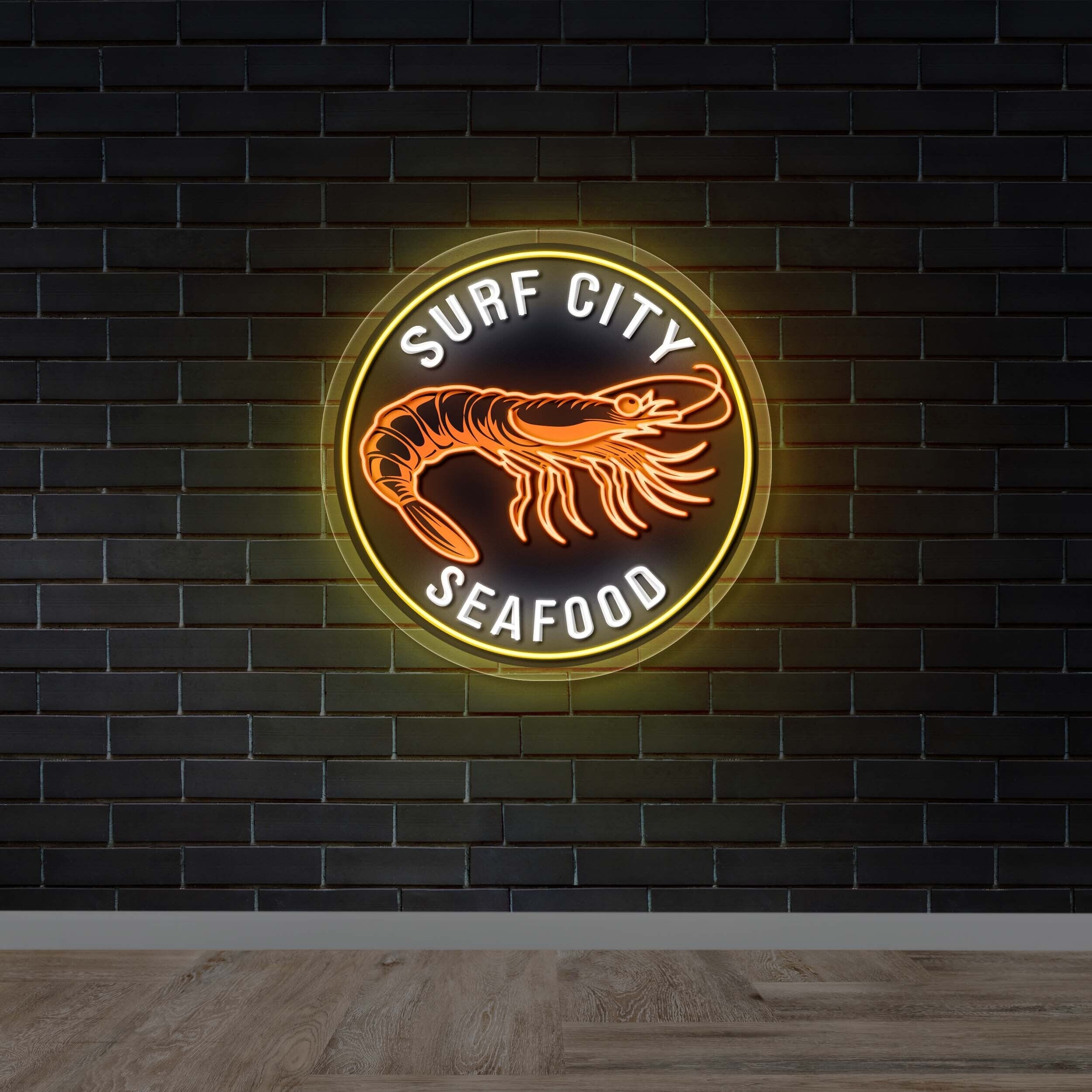 SURF CITY SEAFOOD - Premium Neon Artwork