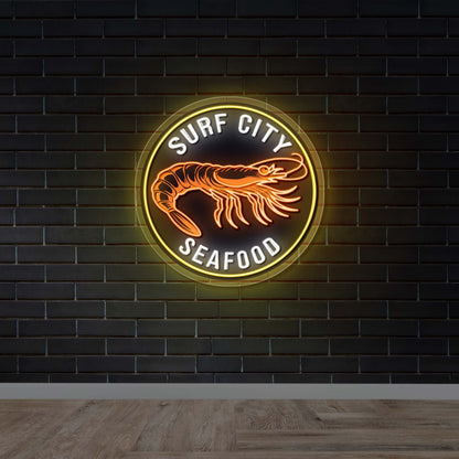 SURF CITY SEAFOOD - Premium Neon Artwork
