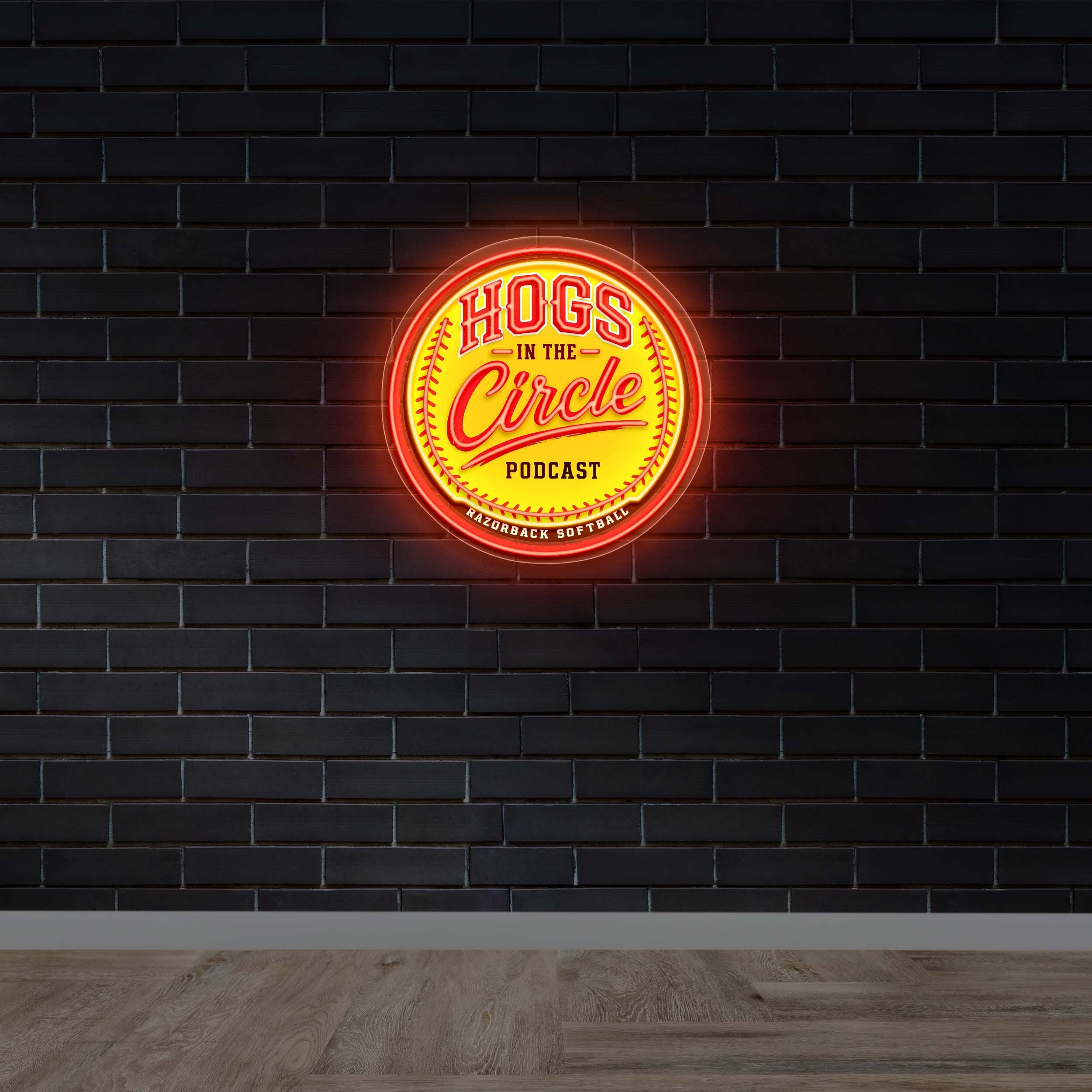 Hogs in the Circle Podcast - Premium Neon Artwork
