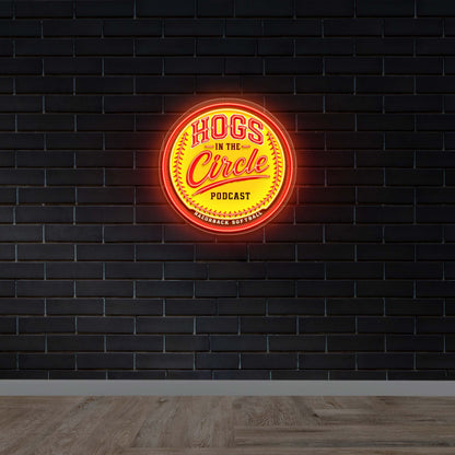 Hogs in the Circle Podcast - Premium Neon Artwork