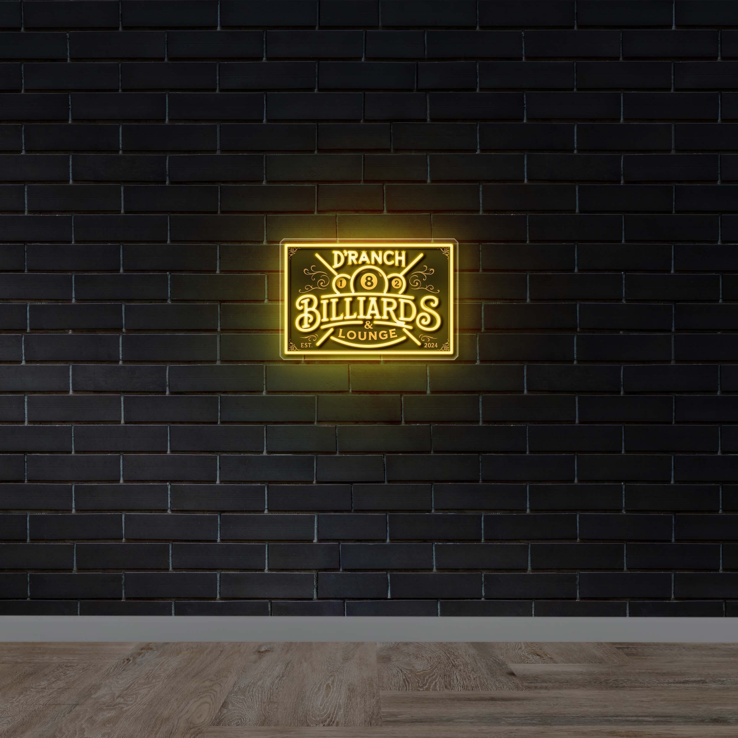 D. Ranch Billiards & Lounge - Premium Neon Artwork