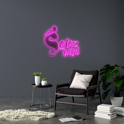 Solez Gone Wild - Premium Neon Artwork