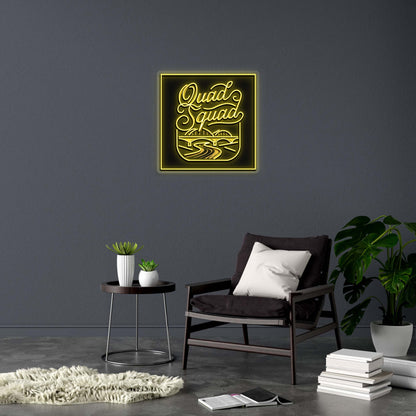 Quad Squad - Premium Neon Artwork