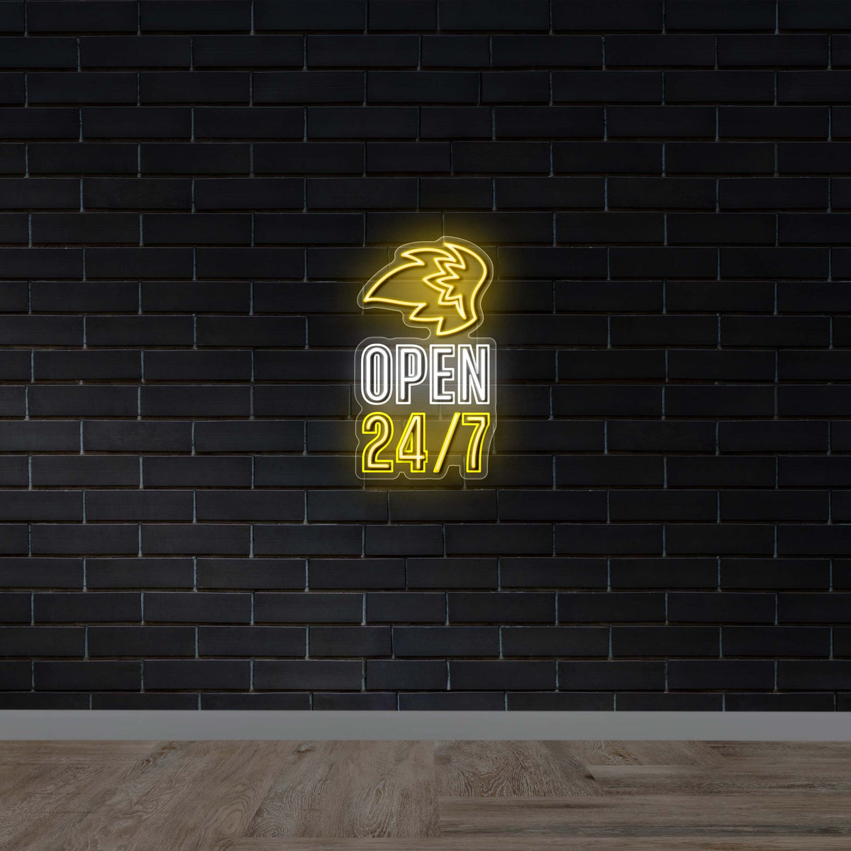 OPEN 24/7 - Premium Neon Artwork