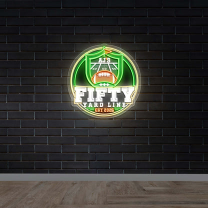 AJ'S FIFTY YARD LINE - Premium Neon Artwork