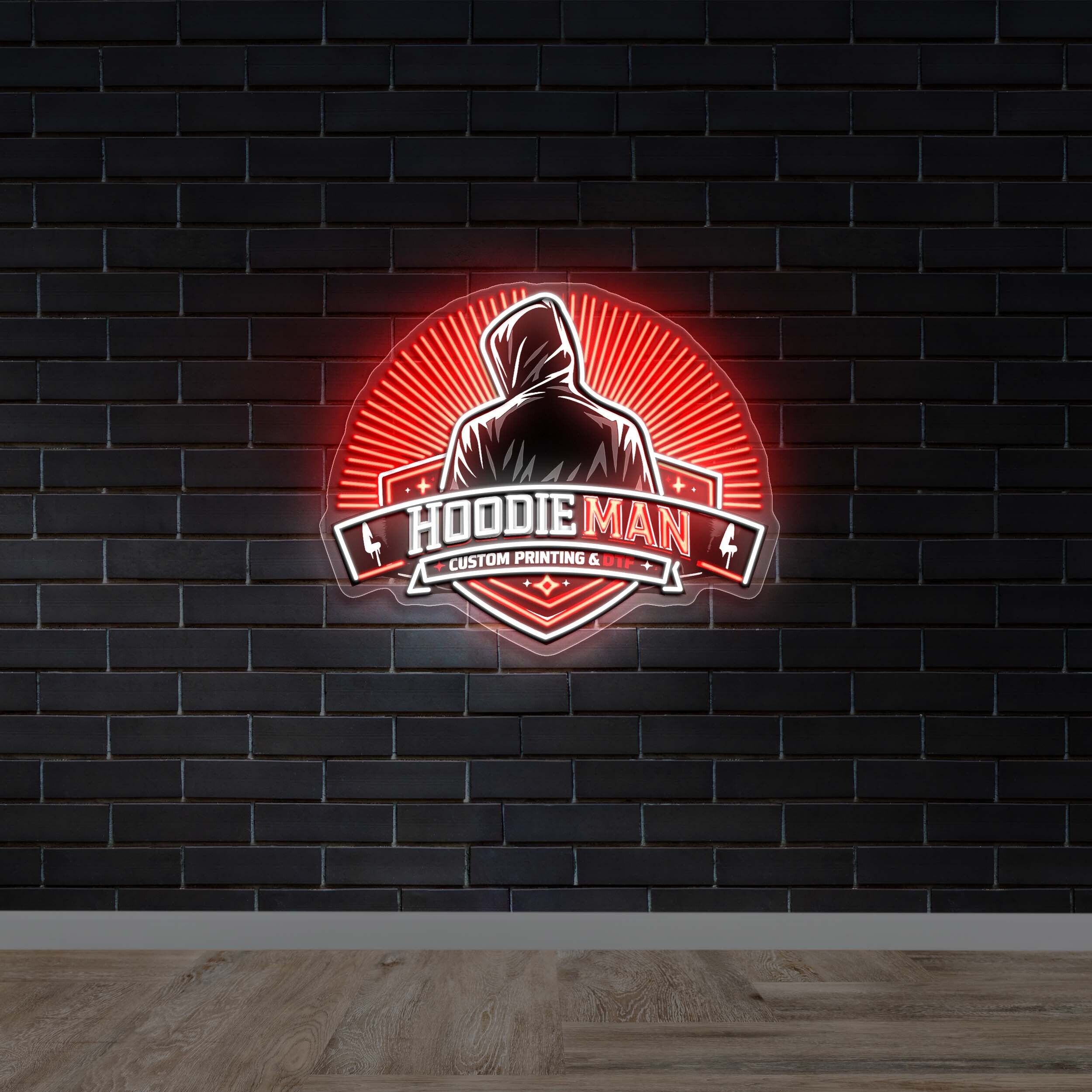Hoodie Man - Premium Neon Artwork