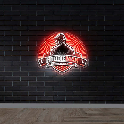 Hoodie Man - Premium Neon Artwork