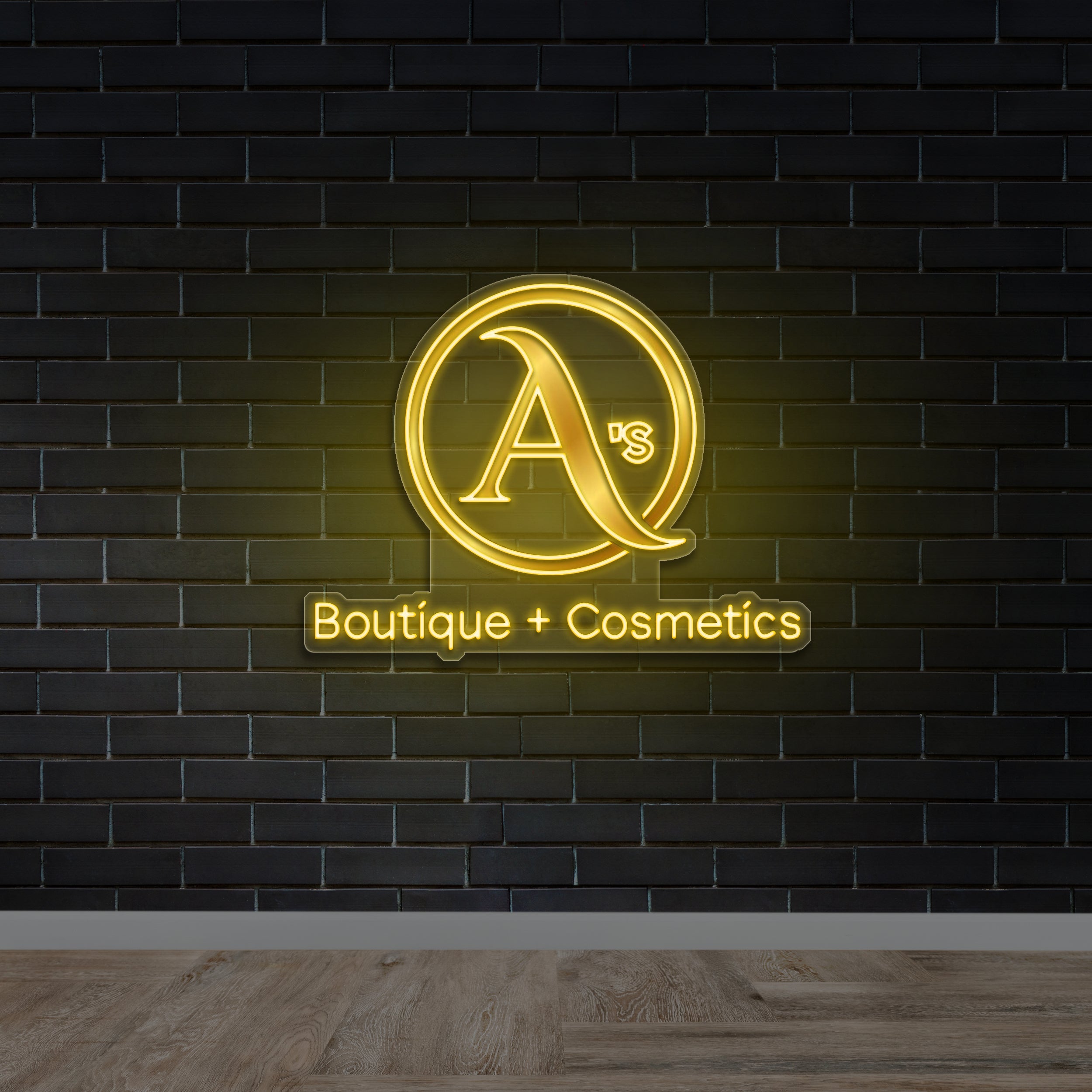 A's Boutique Cosmetics - Premium Neon Artwork