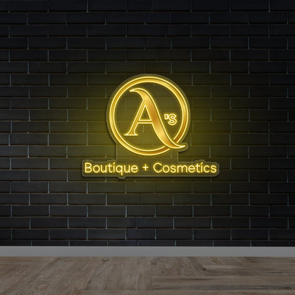 A's Boutique Cosmetics - Premium Neon Artwork