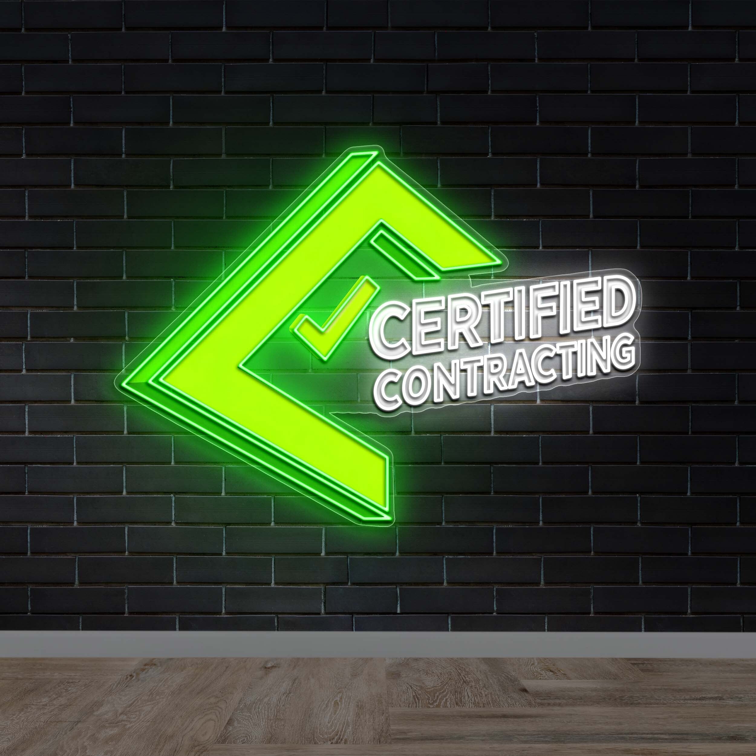 Certified Contracting - Premium Neon Artwork