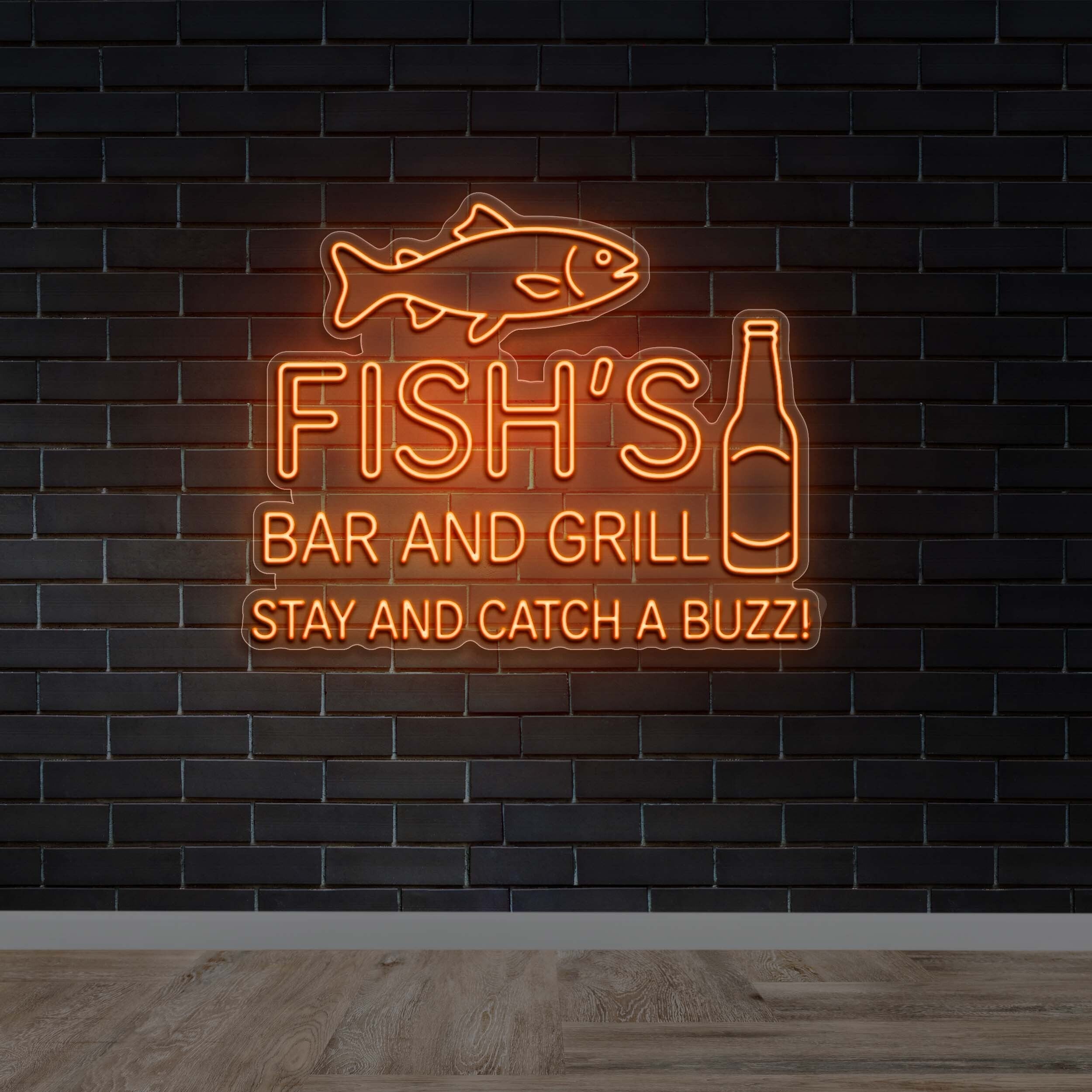 FISH'S BAR & GRILL - Premium Neon Artwork