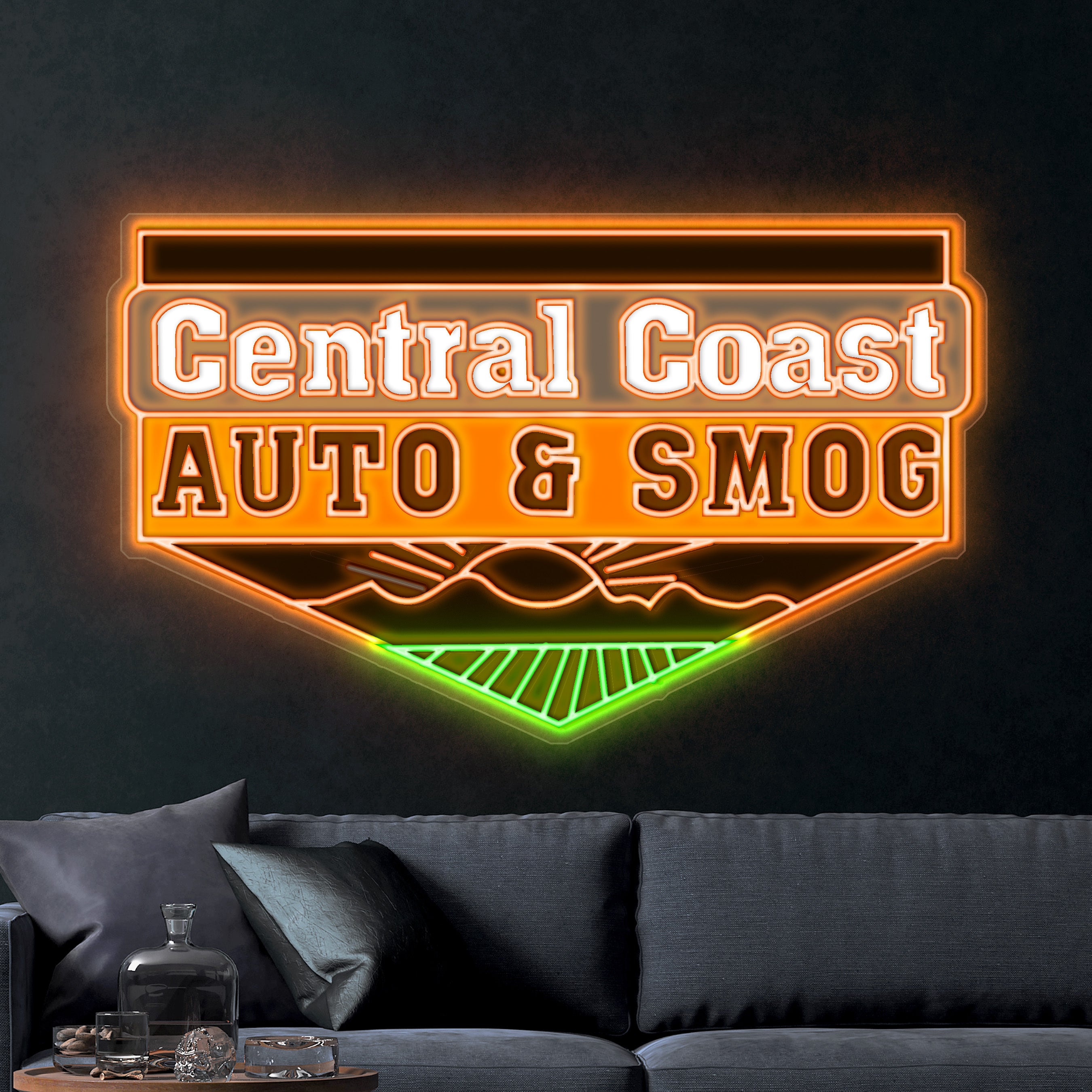 Central Coast Auto & Smog – Premium Neon Artwork
