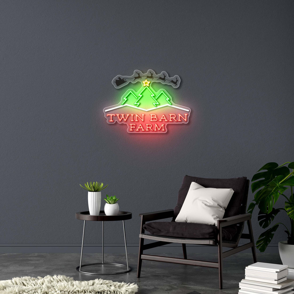 Twin Barn Farm - Premium Neon Artwork