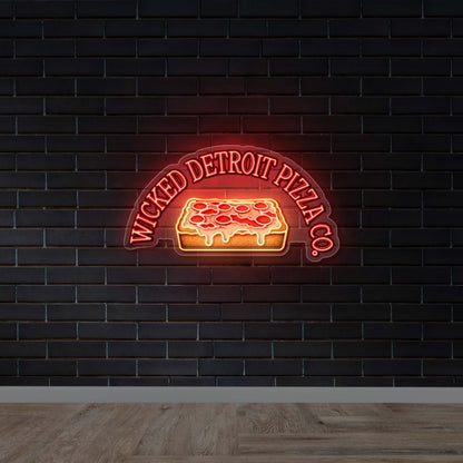 Wicked Detroit Pizza Co. - Premium Neon Artwork