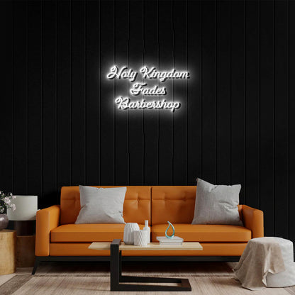 Holy Kingdom Fades Barbershop - Premium Neon Artwork