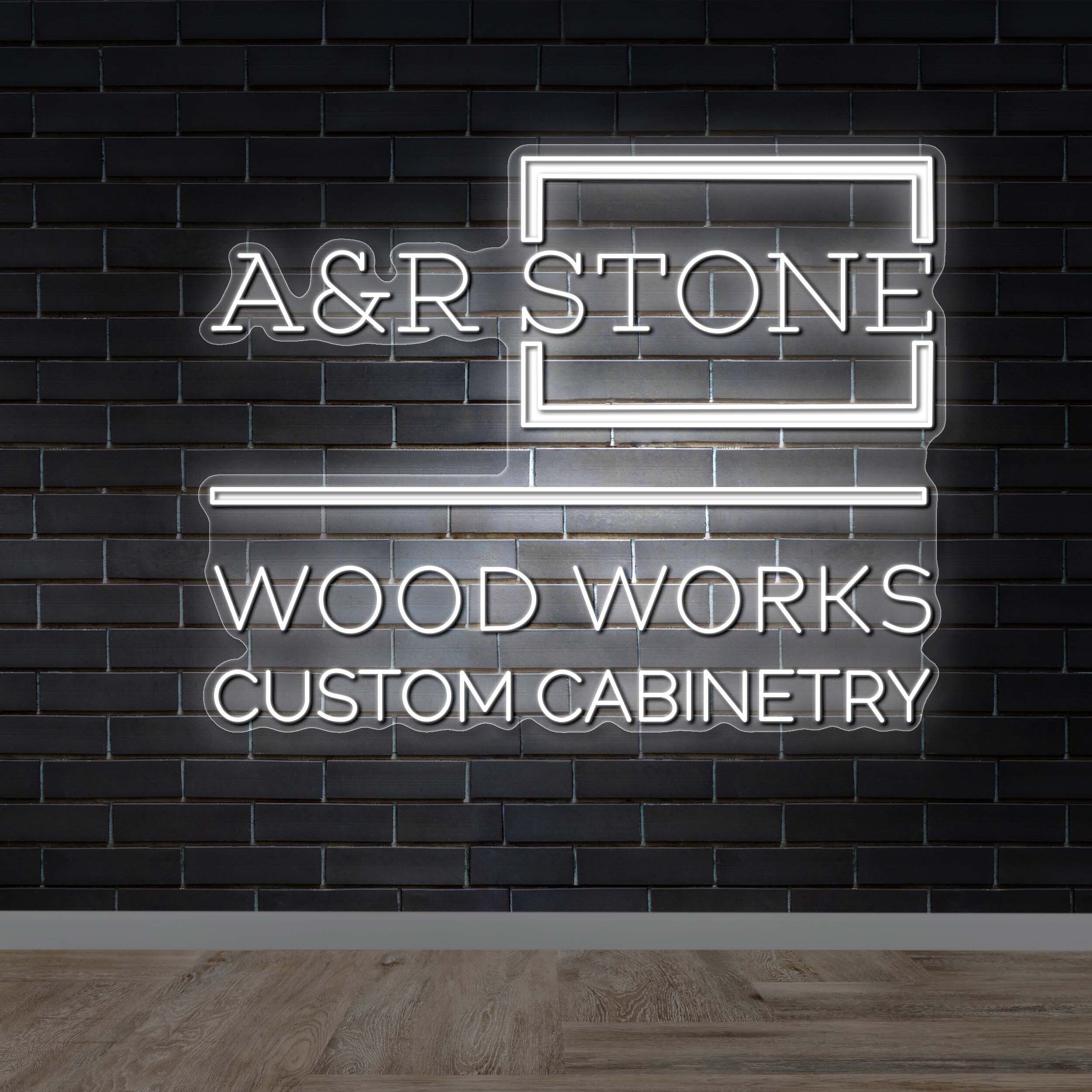 A&R Stone Wood Works Custom Cabinetry – Premium Neon Artwork