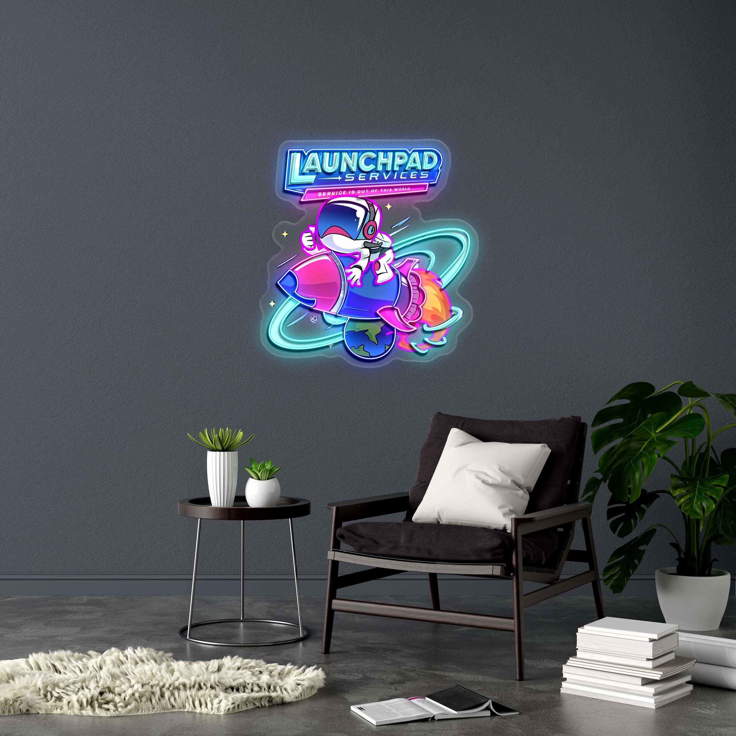 LAUNCHPAD SERVICES - Premium Neon Artwork