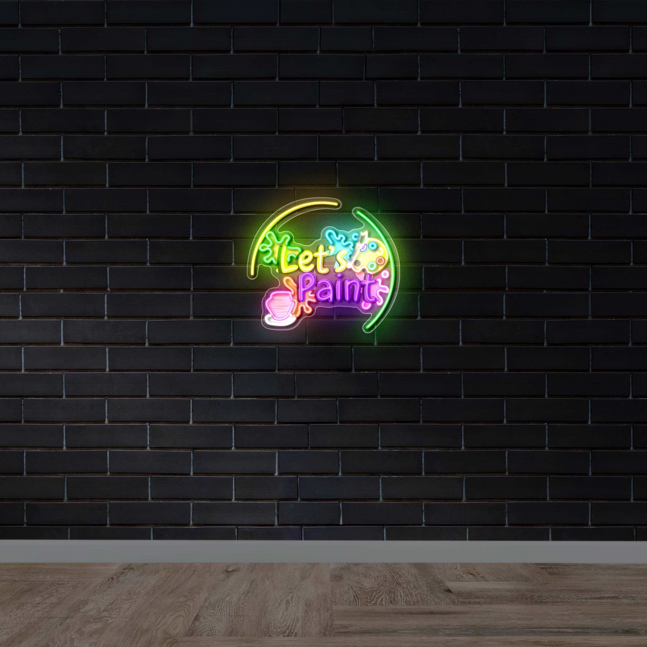 Let's Paint - Premium Neon Artwork