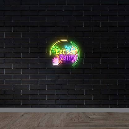 Let's Paint - Premium Neon Artwork