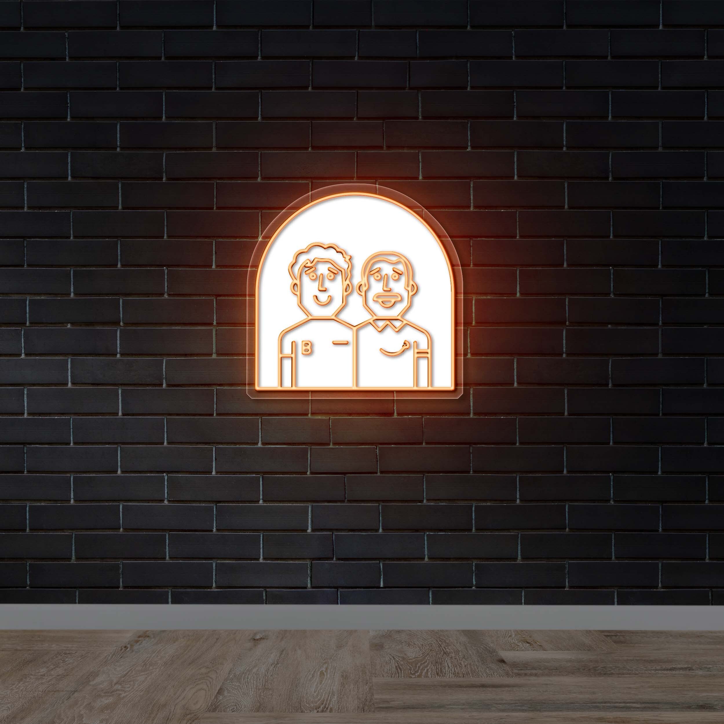 The Duo Portrait - Premium Neon Artwork
