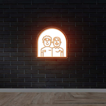 The Duo Portrait - Premium Neon Artwork