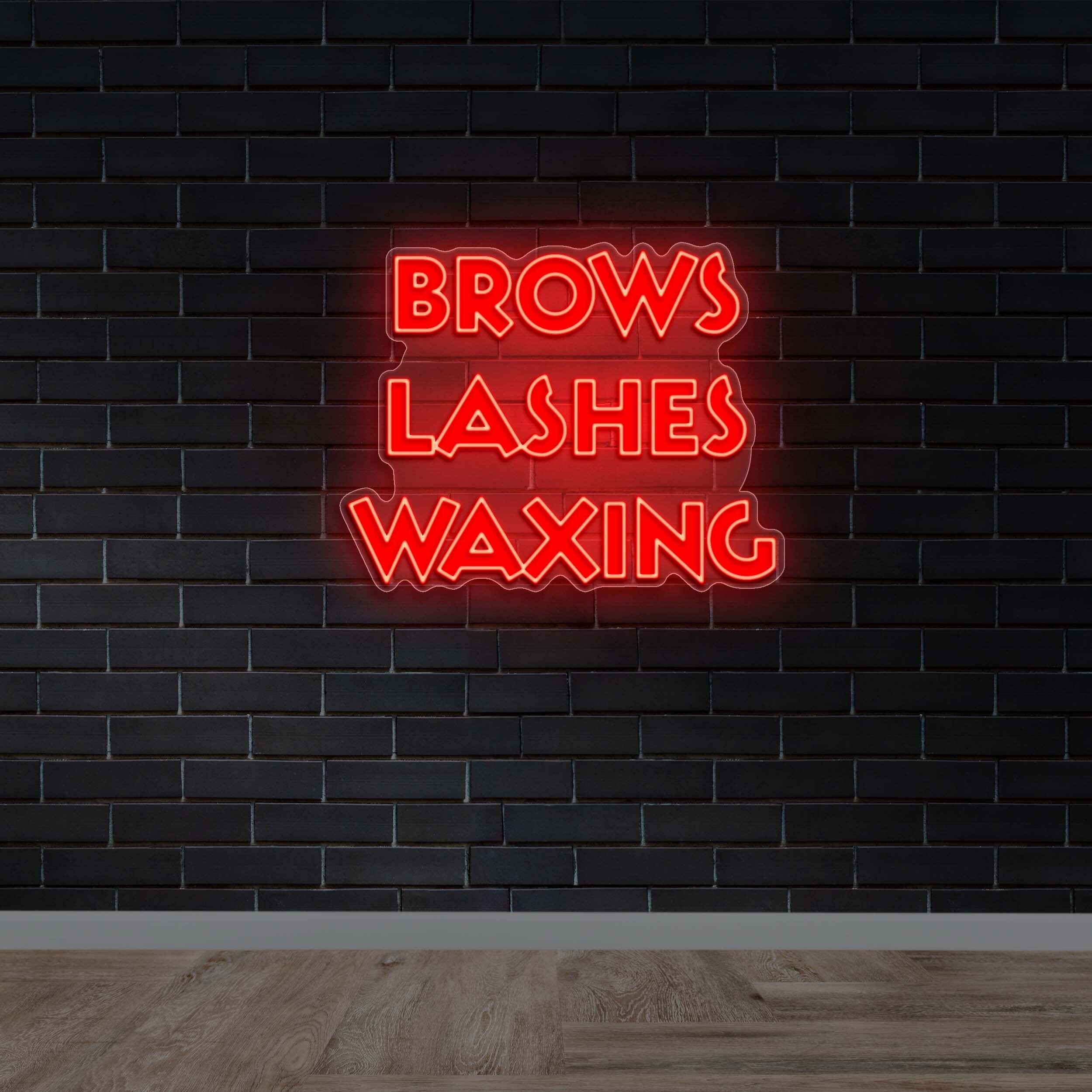 BROWS, LASHES, WAXING - Premium Neon Artwork