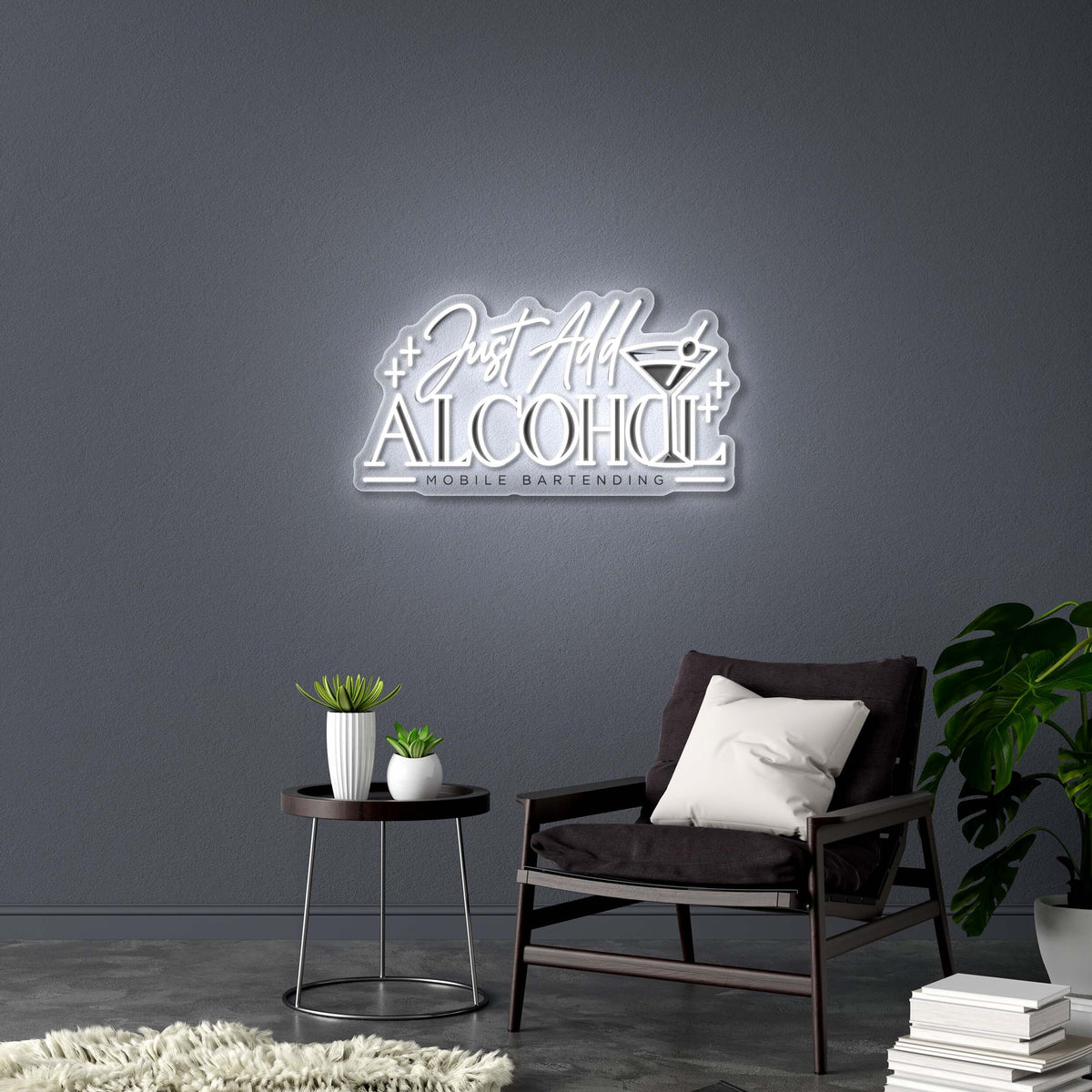 Just Add Alcohol Mobile Bartending - Premium Neon Artwork