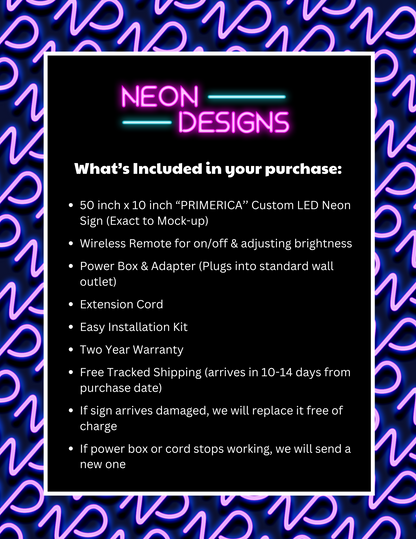 PRIMERICA - Premium Neon Artwork