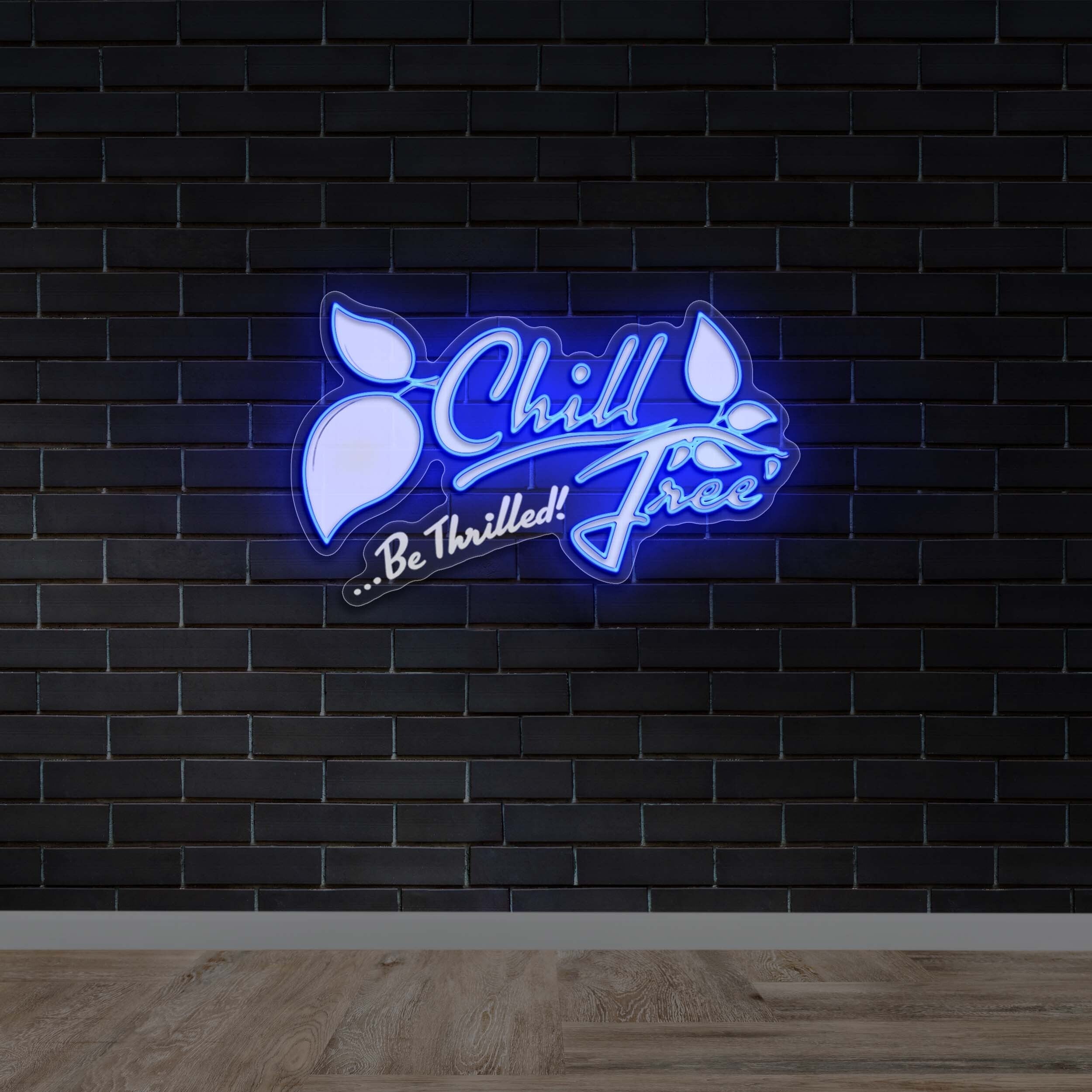 Chill Be Thrilled Tree - Premium Neon Artwork