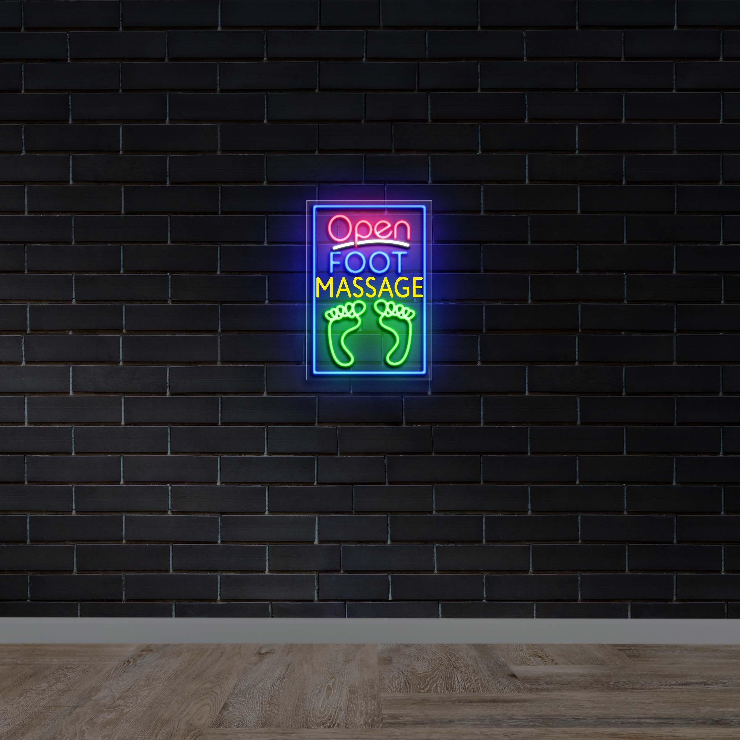 OPEN FOOT MASSAGE | 2nd Version - Premium Neon Artwork