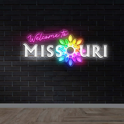 Welcome to Missouri - Premium Neon Artwork