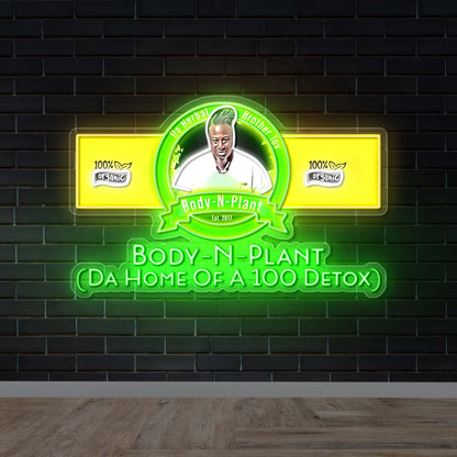 Da Home Of A 100 Detox - Premium Neon Artwork