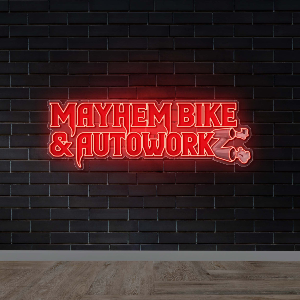 Mayhem Bike & Autoworkz - Premium Neon Artwork