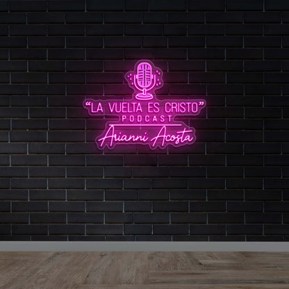LA VUELTA ES CRISTO PODCAST - Premium Neon Artwork