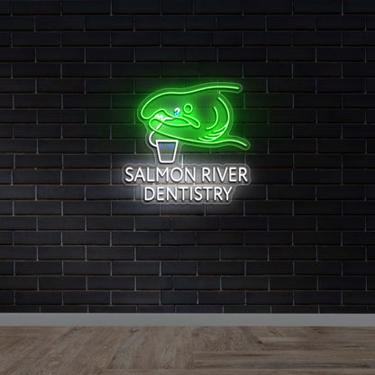 Salmon River Dentistry - Premium Neon Artwork