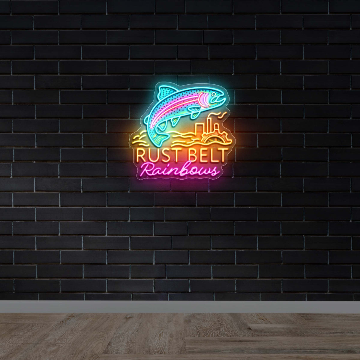 Rust Belt Rainbows - Premium Neon Artwork