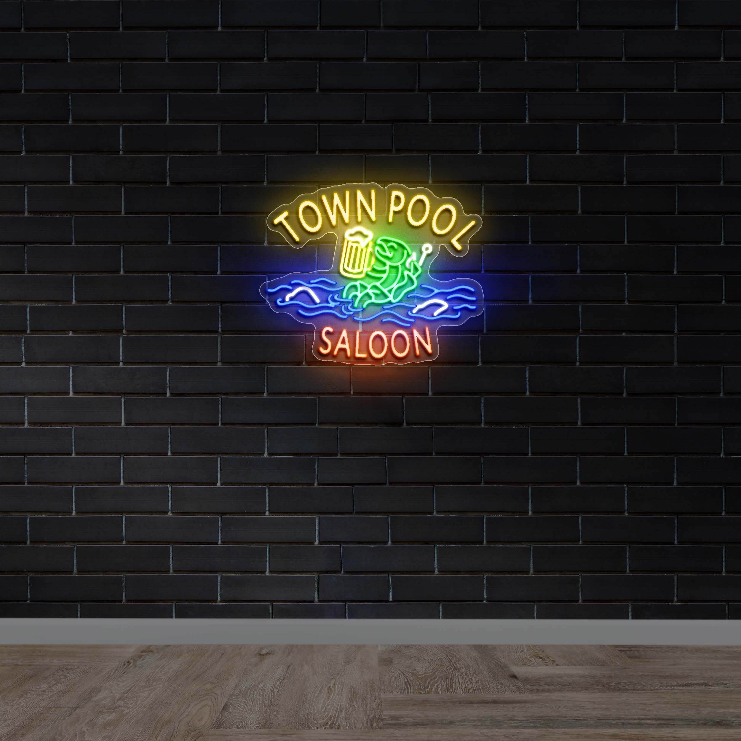 TOWN POOL WATERING HOLE - Premium Neon Artwork