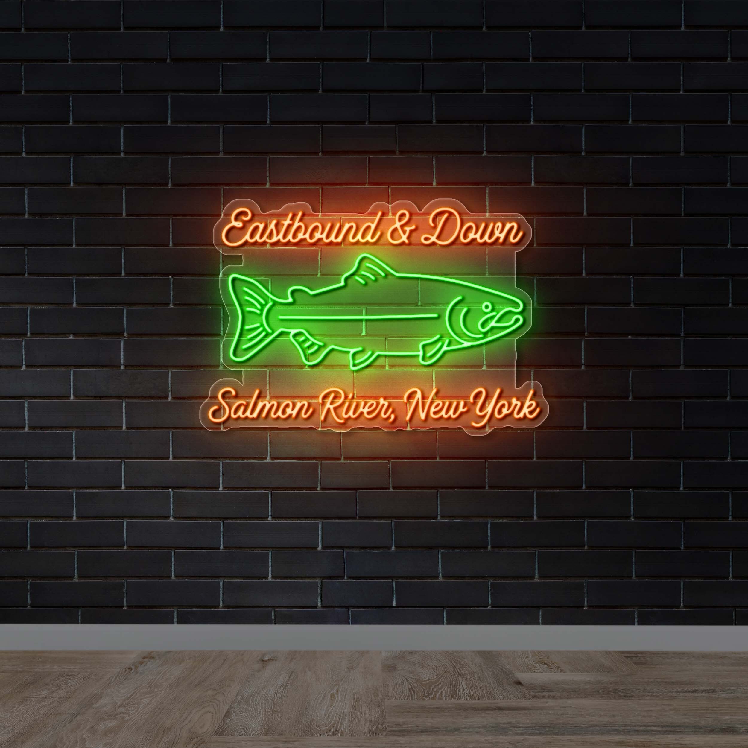 Eastbound & Down Salmon River - Premium Neon Artwork