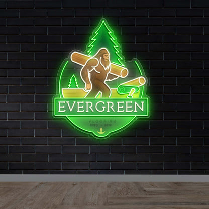 Evergreen Flooring - Premium Neon Artwork